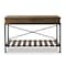 Baxton Studio Newcastle Wood and Metal Console Table-Criss-Cross 111-5492 - alternate 5